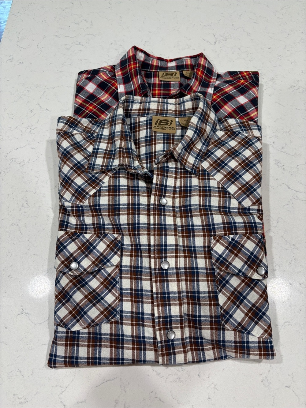 Skechers Work Men’s Bundle of 2 Button-Down Shirts